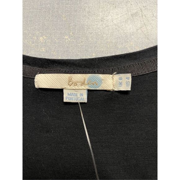 Boden tank dress black with ruffle front sz 4 - Picture 4 of 4